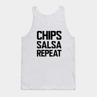 Chips Salsa Repeat Tank Top